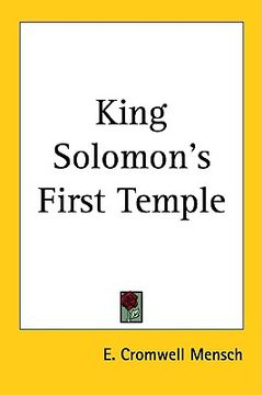 portada king solomon's first temple (en Inglés)