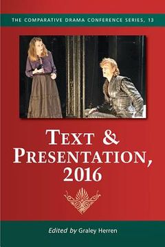 portada Text & Presentation, 2016 (en Inglés)