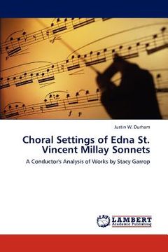 portada choral settings of edna st. vincent millay sonnets (in English)
