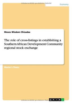 portada The role of cross-listings in establishing a Southern African Development Community regional stock exchange