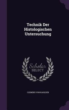 portada Technik Der Histologischen Untersuchung