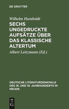 portada Sechs Ungedruckte Aufsätze Über das Klassische Altertum (en Alemán)