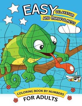 portada Easy Coloring Book by Numbers for adults: Easy to Hard Unicorn and Animals Coloring Pages (en Inglés)