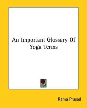 portada an important glossary of yoga terms (in English)