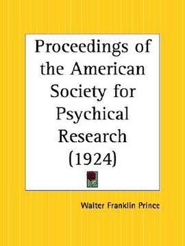 portada proceedings of the american society for psychical research (en Inglés)
