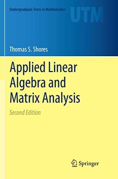 portada Applied Linear Algebra and Matrix Analysis (Undergraduate Texts in Mathematics) (en Inglés)
