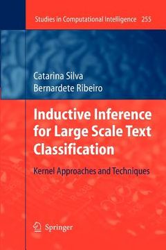 portada inductive inference for large scale text classification: kernel approaches and techniques