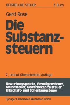 portada Die Substanzsteuern (in German)