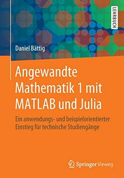 portada Angewandte Mathematik 1 mit Matlab und Julia: Ein Anwendungs- und Beispielorientierter Einstieg für Technische Studiengänge (in German)
