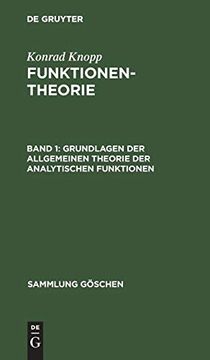 portada Grundlagen der Allgemeinen Theorie der Analytischen Funktionen (en Alemán)