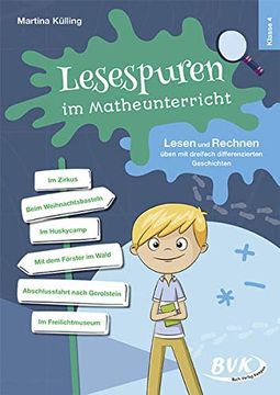 portada Lesespuren im Matheunterricht 4. Klasse: Lesen und Rechnen Üben mit Dreifach Differenzierten Geschichten (in German)