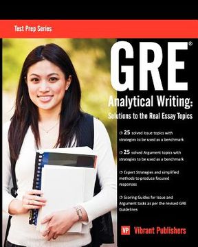portada gre analytical writing: solutions to the real essay topics (en Inglés)