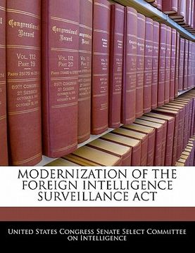 portada modernization of the foreign intelligence surveillance act (in English)