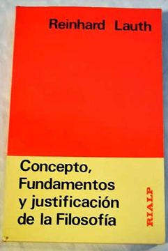 portada Concepto, Fundamentos y Justificación de la Filosofía. Versión Española Realizada por Raúl Gabás.