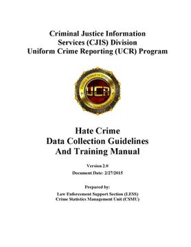 portada Hate Crime Data Collection Guidelines and Training Manual (Version 2. 0) (en Inglés)