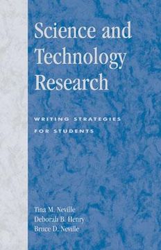 portada science and technology research: writing strategies for students (en Inglés)