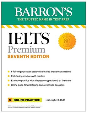 portada Ielts Premium: 6 Practice Tests + Comprehensive Review + Online Audio, Seventh Edition (Barron's Test Prep) 