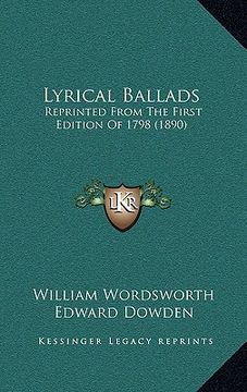 portada lyrical ballads: reprinted from the first edition of 1798 (1890)