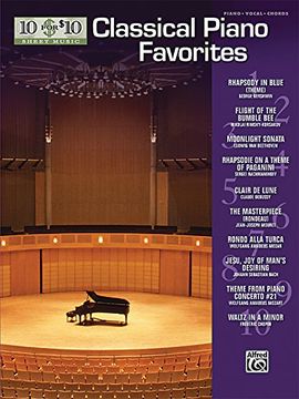 portada 10 for 10 Sheet Music Classical Piano Favorites: Piano Solos (en Inglés)