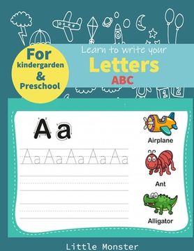 portada Alphabet Trace the Letters: Practice Handwriting Workbook Letter for Preschoolers, Kids age 3-5 Kindergarten, Alphabet Writing Practice