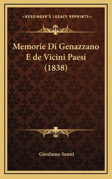 portada Memorie Di Genazzano E de Vicini Paesi (1838) (en Italiano)