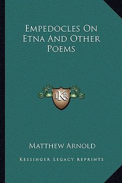 portada empedocles on etna and other poems