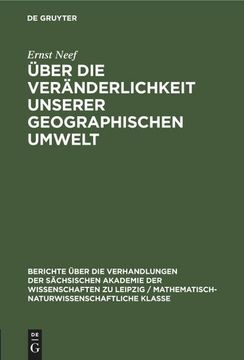 portada Über die Veränderlichkeit Unserer Geographischen Umwelt (en Alemán)