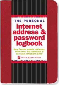 portada the personal internet address & password logbook (red) (in English)