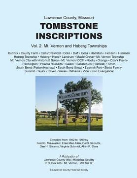 portada Lawrence County Missouri Tombstone Inscriptions Vol. 2 (in English)