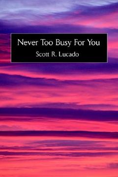portada never too busy for you (in English)