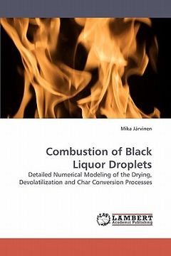 portada combustion of black liquor droplets (en Inglés)