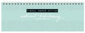 portada Tischquerkalender Visual Words Office 2025: 1 Woche 2 Seiten; Tischkalender Quer mit Sprüchen und Viel Platz für Notizen; Format: 29,8 x 10,5 cm