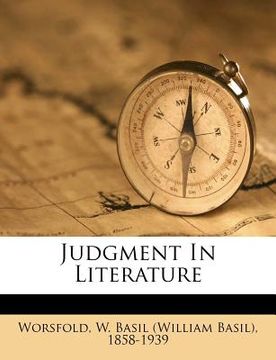 portada judgment in literature (en Inglés)