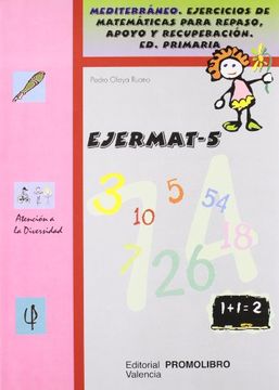 portada Ejermat/5, Mediterráneo, Ejercicios de Matemáticas Para Repaso, Apoyo y Recuperación, Educación Primaria
