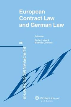 portada European Contract Law and German Law (en Inglés)