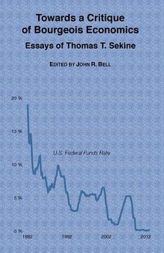 portada Towards a Critique of Bourgeois Economics: Essays of Thomas T. Sekine (en Inglés)