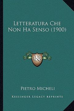 portada letteratura che non ha senso (1900) (en Inglés)