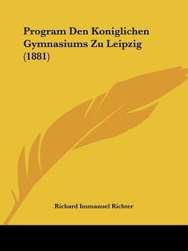 portada program den koniglichen gymnasiums zu leipzig (1881) (in English)