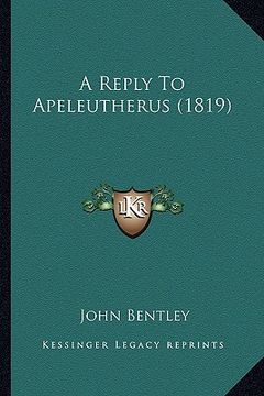portada a reply to apeleutherus (1819) (en Inglés)