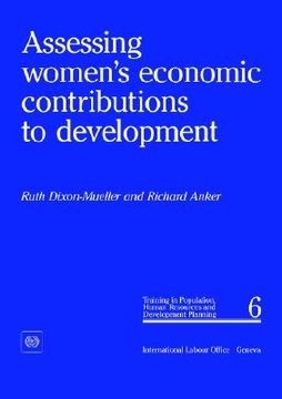 portada assessing women's economic contributions to development (phd 6) (en Inglés)