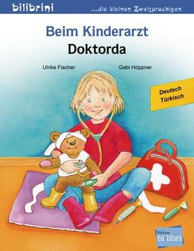 portada Beim Kinderarzt: Kinderbuch Deutsch-Türkisch mit Wort-Bild-Leiste auf Jeder Seite (in Turco)