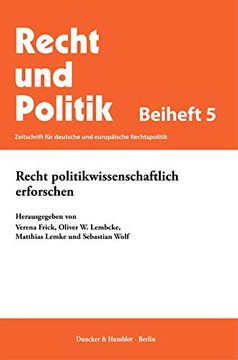 portada Recht Politikwissenschaftlich Erforschen (en Alemán)