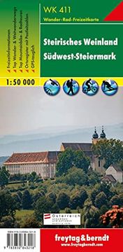 portada Freytag Berndt Wanderkarten, wk 411, Steirisches Weinland - Süd/West-Steiermark 1: 50. 000 (en Alemán)