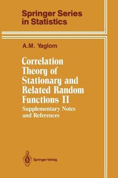 portada correlation theory of stationary and related random functions: supplementary notes and references (en Inglés)