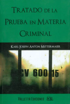 portada Tratado De La Prueba En Materia Penal (in Spanish)