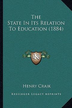portada the state in its relation to education (1884)