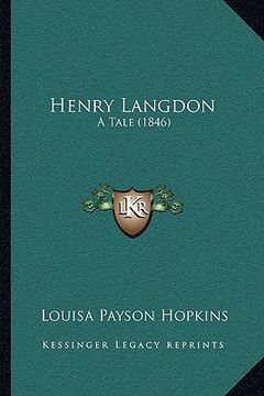 portada henry langdon: a tale (1846)