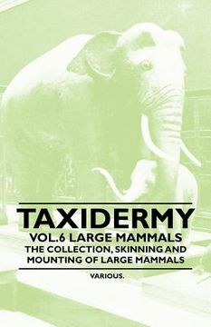 portada taxidermy vol.6 large mammals - the collection, skinning and mounting of large mammals