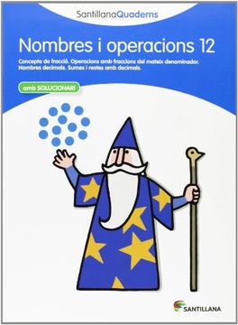 portada Nombres i Operacions 12 amb Solucionari Santillana Quaderns (en Catalá)