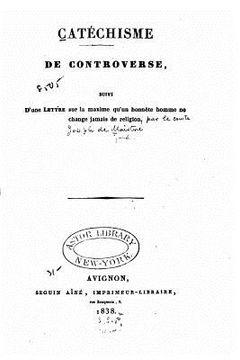 portada Catéchisme de controverse (in French)